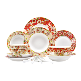 玛戈隆特马年礼金葵纳福新中式风餐具轻奢风餐具新婚订婚送礼碗具