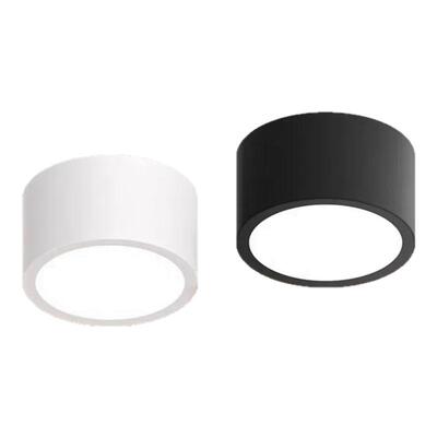 欧普照明筒灯免打孔白色卫生间客厅背景墙卧室玄关过道铂钻明装