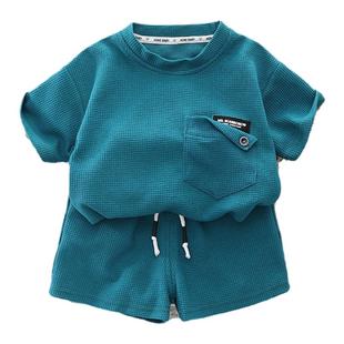 男宝宝夏装1周岁8一5六6十10九7七9个月夏季婴儿衣服分体薄款套装