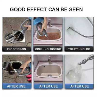 7M Drain Auger Plumbing Snake Pipe Cleaner Plumber Toilet