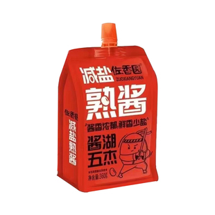 佐香园减盐熟酱360g黄豆酱东北大酱正宗家用豆酱葱半侣豆瓣酱蘸酱