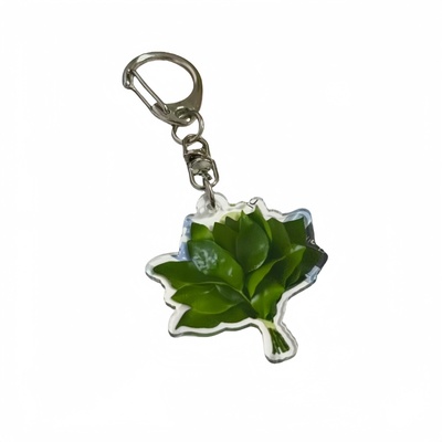 创意柚子叶气钥匙扣赵露思许妍同款转运书包挂件亚克力挂件