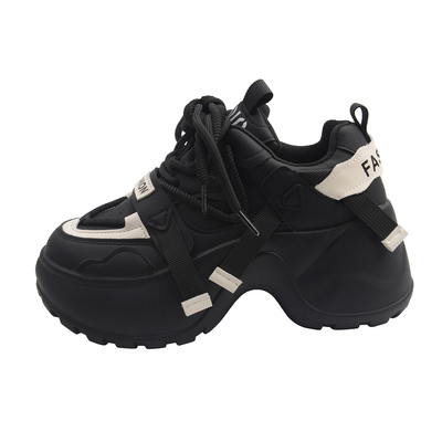 爆款欧货松糕厚底老爹鞋女小个子增高2025新款秋季百搭运动休闲鞋