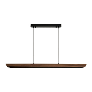 中古风黑胡桃木餐厅吊灯茶室简约岛台吧台餐桌高级感一字长条灯具