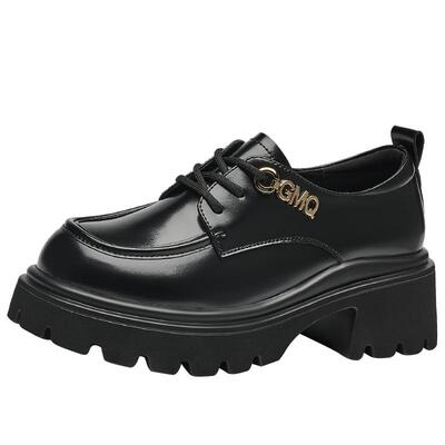 戈美其高跟英伦风单鞋