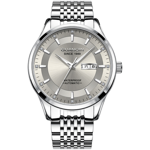 新款官方冠琴手表男机械表全自动精钢带夜光防水简约时尚男士腕表