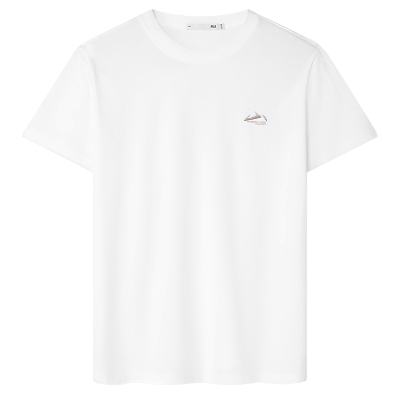 海澜之家圆领简约刺绣短袖T恤男