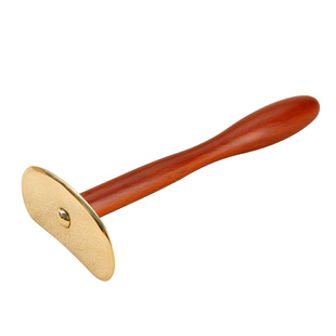 纯黄铜木质手柄太极刮痧板背颈部手臂按摩刮痧板全身通用舒适手柄