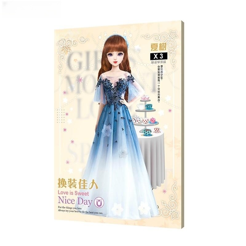 公主女孩换装磁力拼图学生贴画磁性贴纸收藏册儿童3-8岁6生日礼物