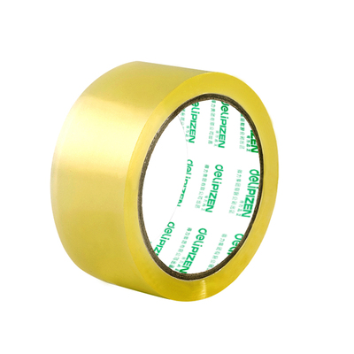 得力透明胶带封箱快递打包专用大卷胶带纸宽胶带高粘度封口胶布黄色透明纸箱封箱带135