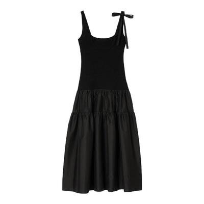 SANDRO女装法式黑色修身连衣裙