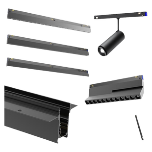 欧普磁吸轨道灯嵌入式预埋封板暗装格栅灯泛光灯客餐厅无主灯照明