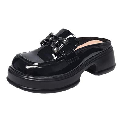 高跟包头外穿拖鞋皮鞋女鞋