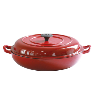 31cm海鲜锅珐琅铸铁锅 圆形海鲜焖烧锅搪瓷锅烩饭锅 西班牙海鲜锅