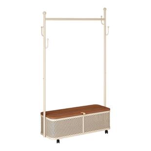 卧室落地挂衣架床边晚上放衣服神器衣帽架床头柜一体立式家用衣架