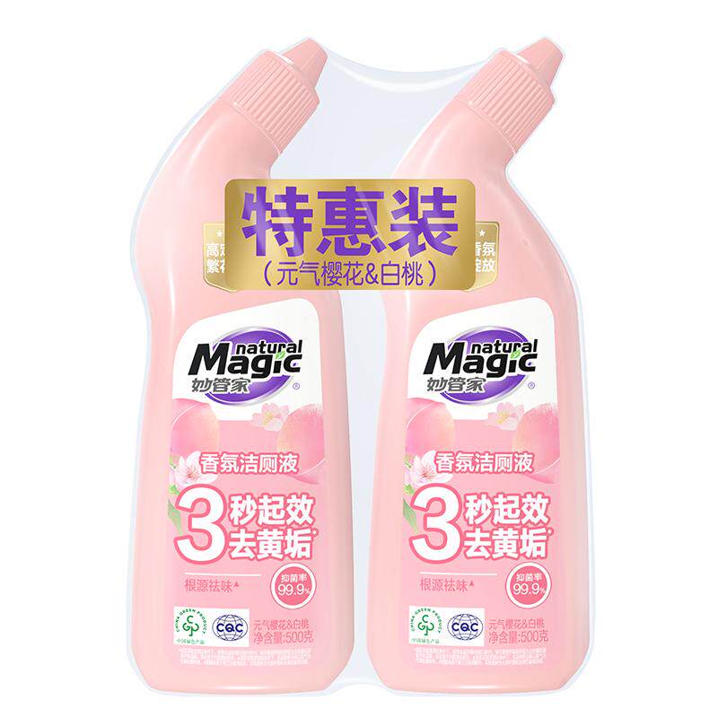 妙管家元气樱花白桃香氛洁厕液