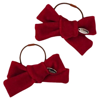 buma节日派对儿童手工女宝发夹头绳新年2026韩版绒光双色可爱发饰