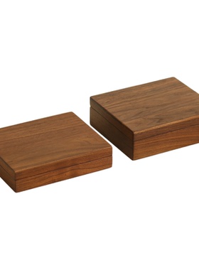 木器收纳胶囊盒黑胡桃木