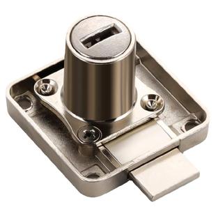 办公桌抽屉锁储物柜加长锁芯柜台家具安全锁斜舌自动关通用暗装锁