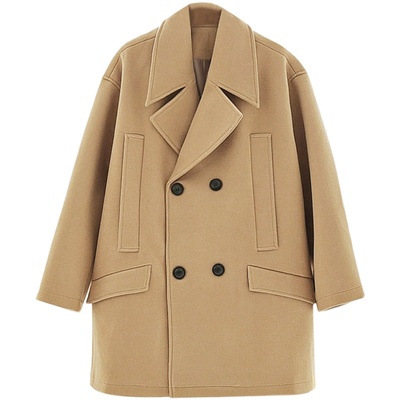 宽松韩版英伦风青春潮流呢子大衣