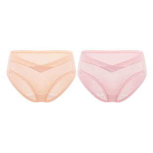 【店铺热卖】全棉时代孕妇内裤高含棉低腰全孕期专用托腹大码内裤