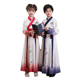 儿童国学服古装汉服表演服中国风马面裙秋季开笔礼诗朗诵合演出服
