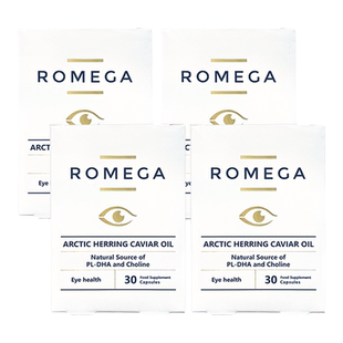 ROMEGA视觉营养素挪威鱼籽油护眼儿童成人老人30粒*4盒