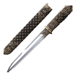 干将莫邪龙泉市陈少卫手工汉剑唐剑花纹钢宝剑防身一体刀剑未开刃