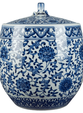 全手工手绘青花瓷罐景德镇陶瓷