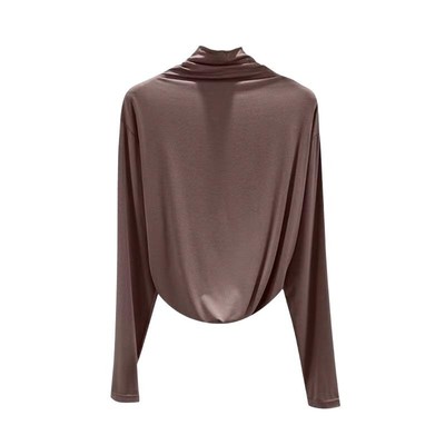 打底衫2025新款今年流行爆款莫代尔半高领秋冬女t恤大码宽松显瘦