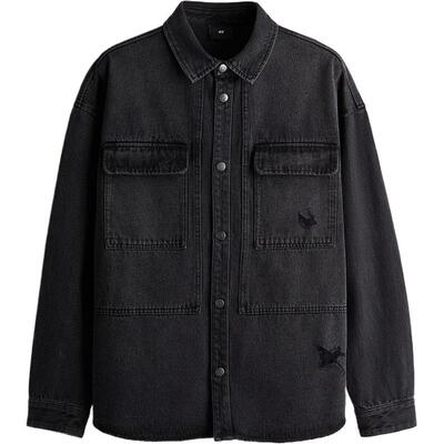 HM男装女装夹克春季情侣装工装newvintage新复古风衬衫1238257