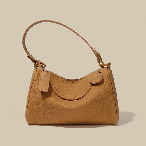 新品 包包女2025新款头层牛皮通勤百搭斜挎包 高级感真皮单肩枕头