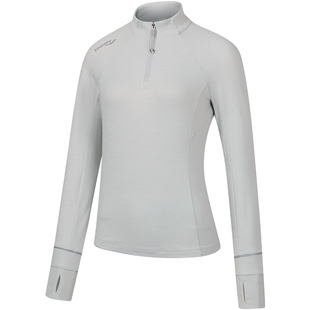 Saucony索康尼官方女子运动休闲修身显瘦时尚舒适半拉链长袖T恤