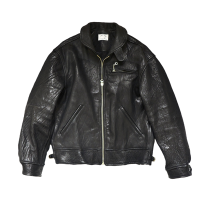 重磅爆裂纹意大利马皮机车夹克