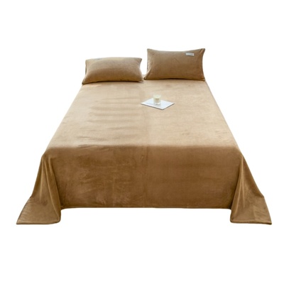 【A类母婴可用】加厚牛奶绒床单