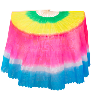 成人舞蹈扇加长飘头双面绸扇广场舞演出跳舞扇扭东北大秧歌的扇子