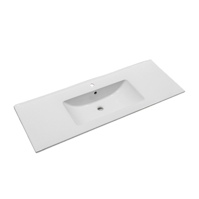 睦雨陶瓷一体盆切角尺寸定制台盆