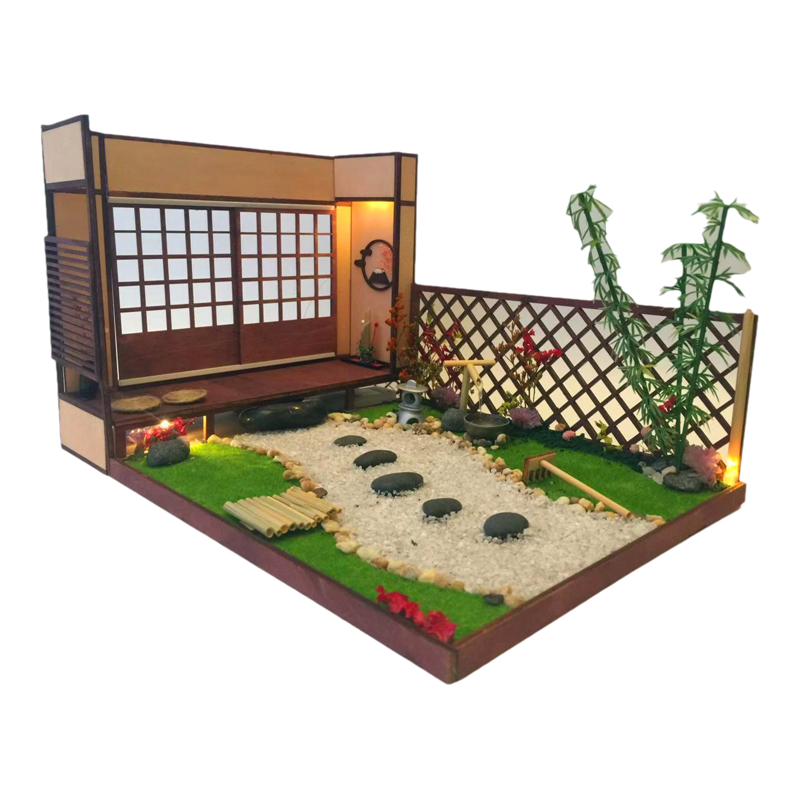 人日式动漫粘土日式手工场景模型