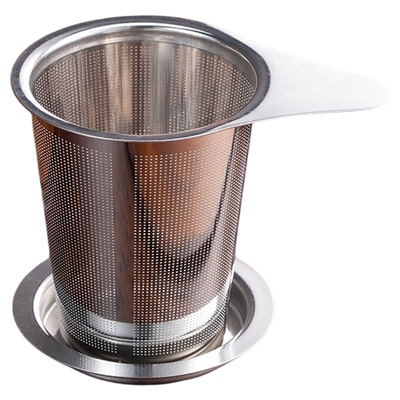 【304不锈钢双耳茶漏】泡茶神器