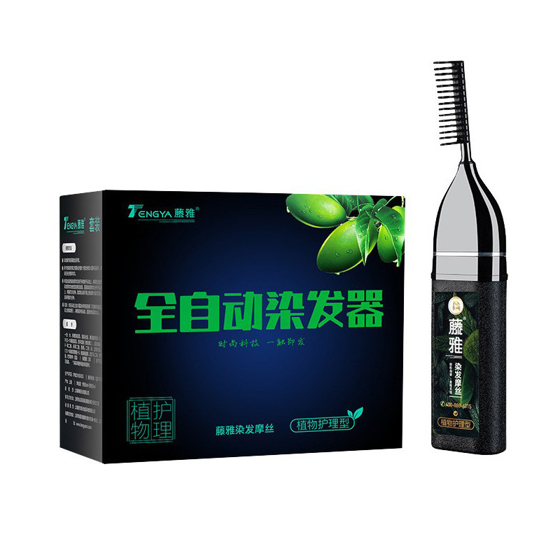 藤雅第六代一梳黑泡沫染发剂
