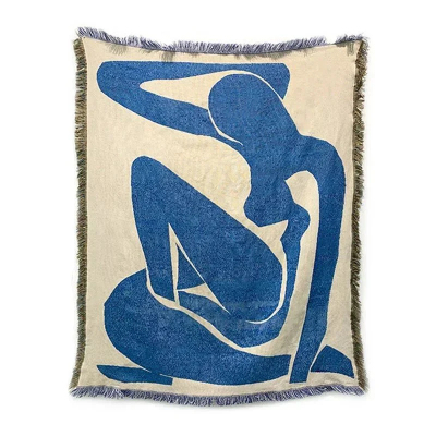 Blue Nude蓝色 Henri Matisse马蒂斯油画沙发毯复古艺术挂毯