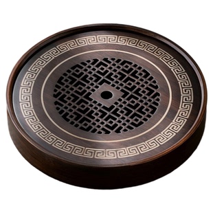 金镶玉茶盘家用蓄水式托盘小型竹木茶海现代简约干泡台沥水茶盘