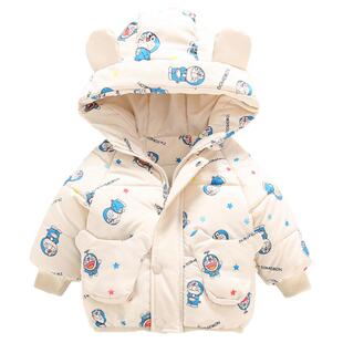 男童棉服外套冬装保暖新款一岁婴儿小童棉袄宝宝加绒夹棉冬季衣服