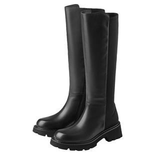 【下拉领券】73hours女鞋白羊座冬新款瘦瘦靴长筒靴黑色时装靴