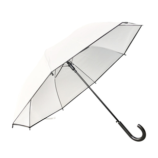包邮日本白色磨砂黑塑料透明纤维100cm女神婚礼摄影单人清新雨伞