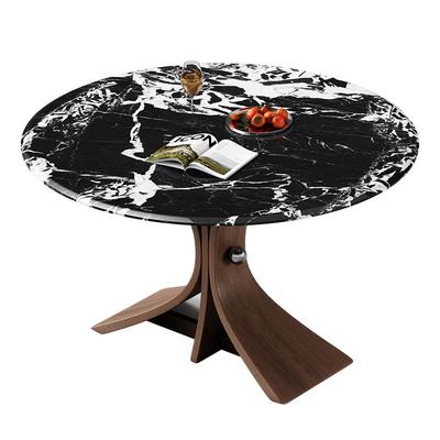 天然奢石圆桌小户型家用法式复古