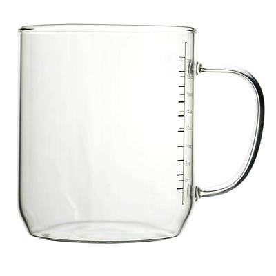 高硼硅玻璃办公室养生带刻度水杯