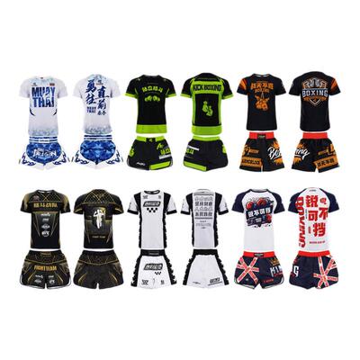 免费设计MMA拳击格斗运动T恤短袖UFC运动短裤四季工厂服装定制