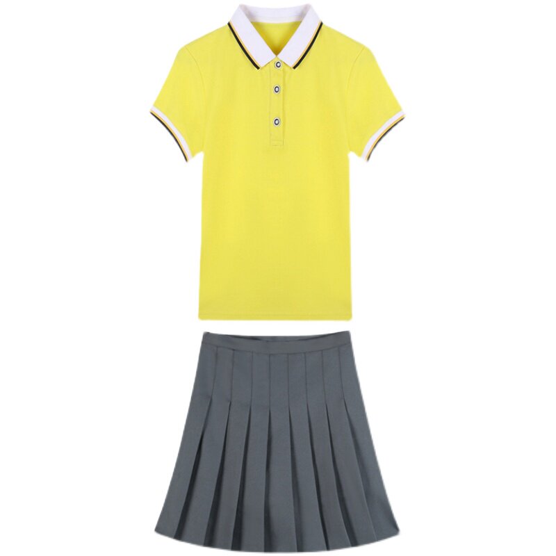 夏季职业装百褶裙幼儿园老师园服