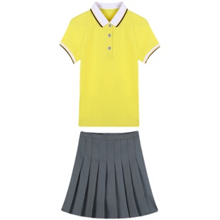 幼儿园老师工作服幼师夏季园服教师服短裙新款早教百褶裙职业套装